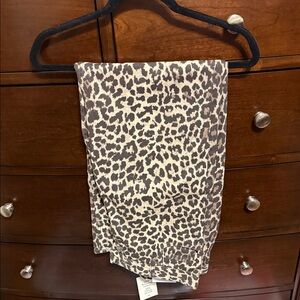 Zara Animal Print Jean Wide Leg Trousers